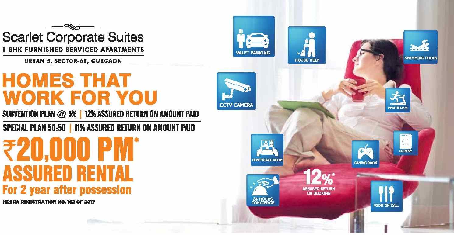 Avail special plan of 50:50 at Supertech Scarlet Suites in Gurgaon